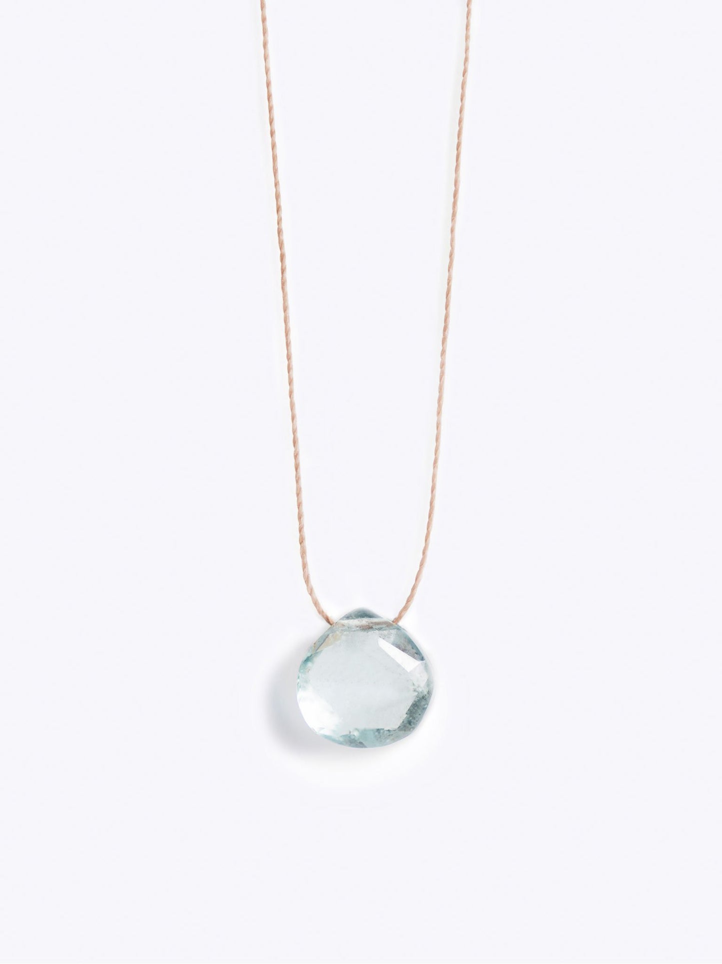 Wanderlust Life Fine Cord Necklace - Aquamarine