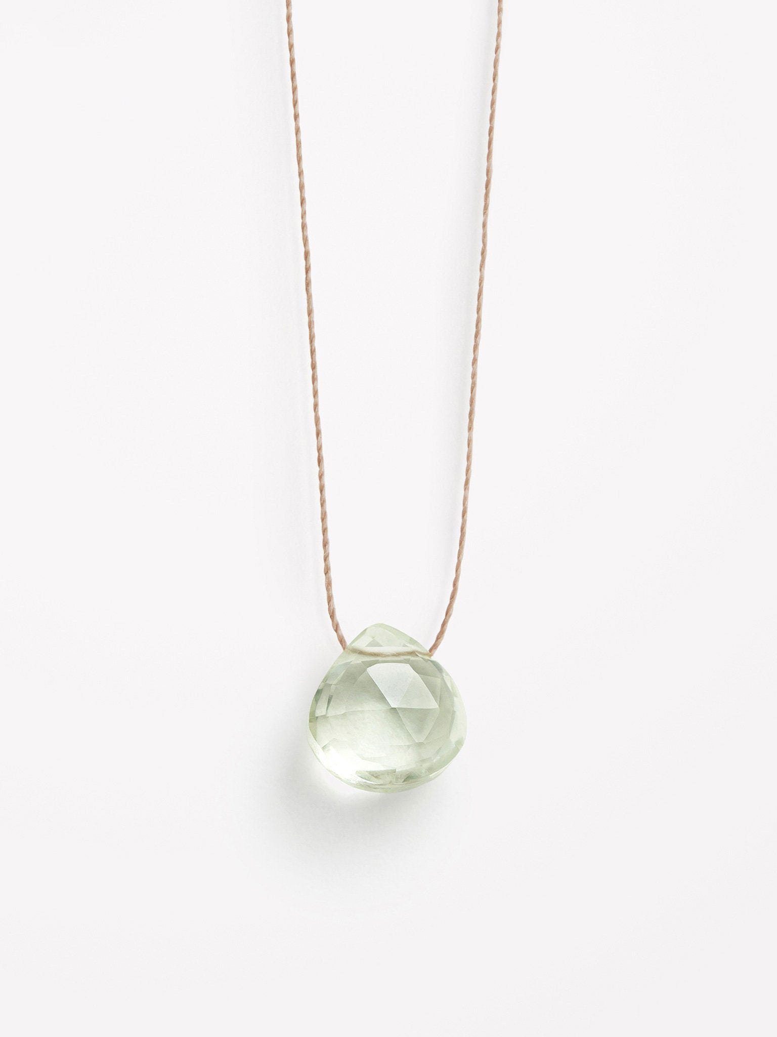 Wanderlust Life Fine Cord Necklace - Mint Green Amethyst