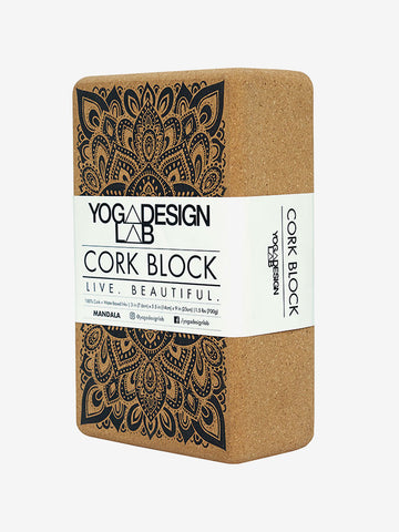Yoga Design Lab Cork Brick - Mandala Black