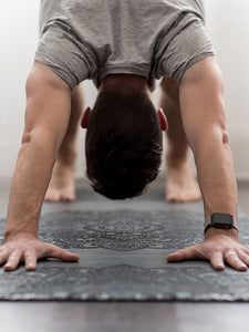 Infinity Yoga Mat - 5mm - Mandala Burgundy - The Best Yoga Mat provides  great support